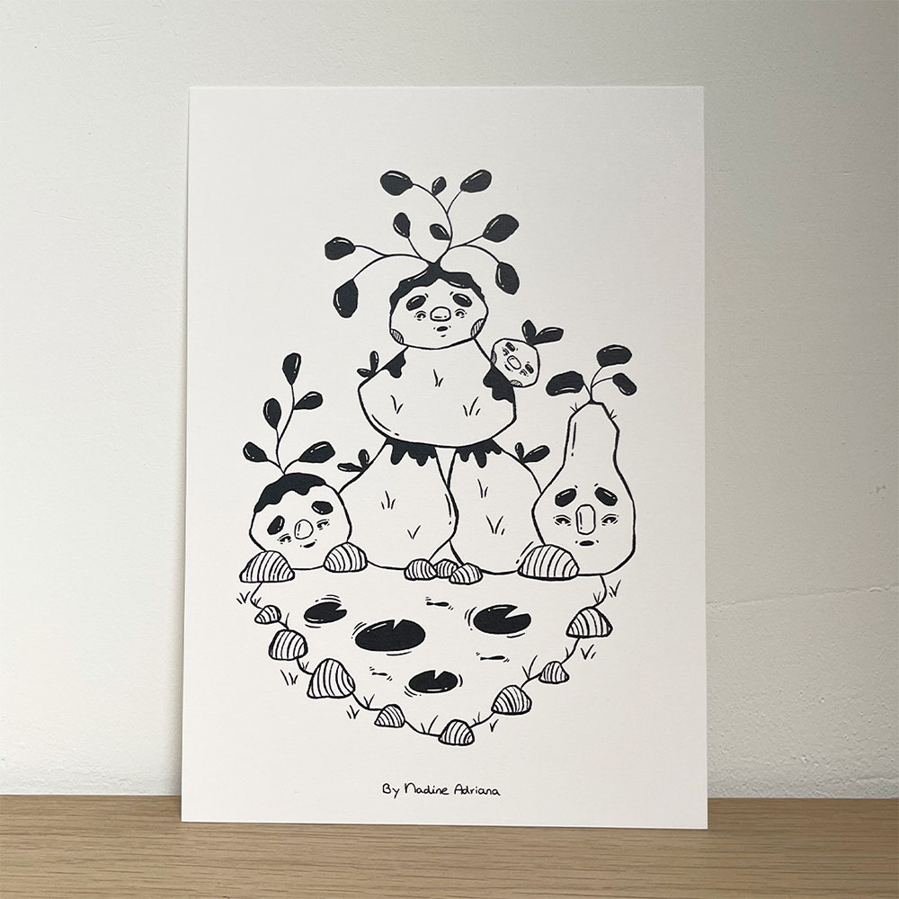 Plants chilling by the water – A5 Print (Sale)
