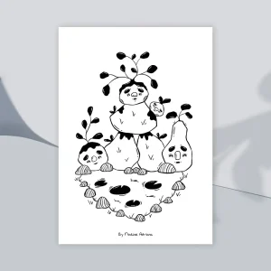 Plants chilling by the water - A5 print