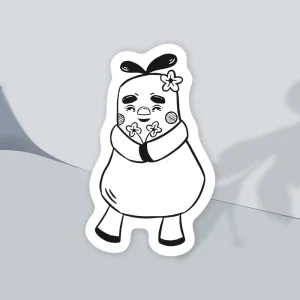 The shy helper vinyl sticker