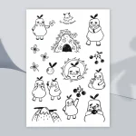 The shy helper sticker sheet