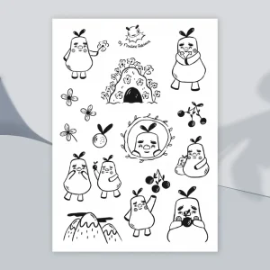 The shy helper sticker sheet