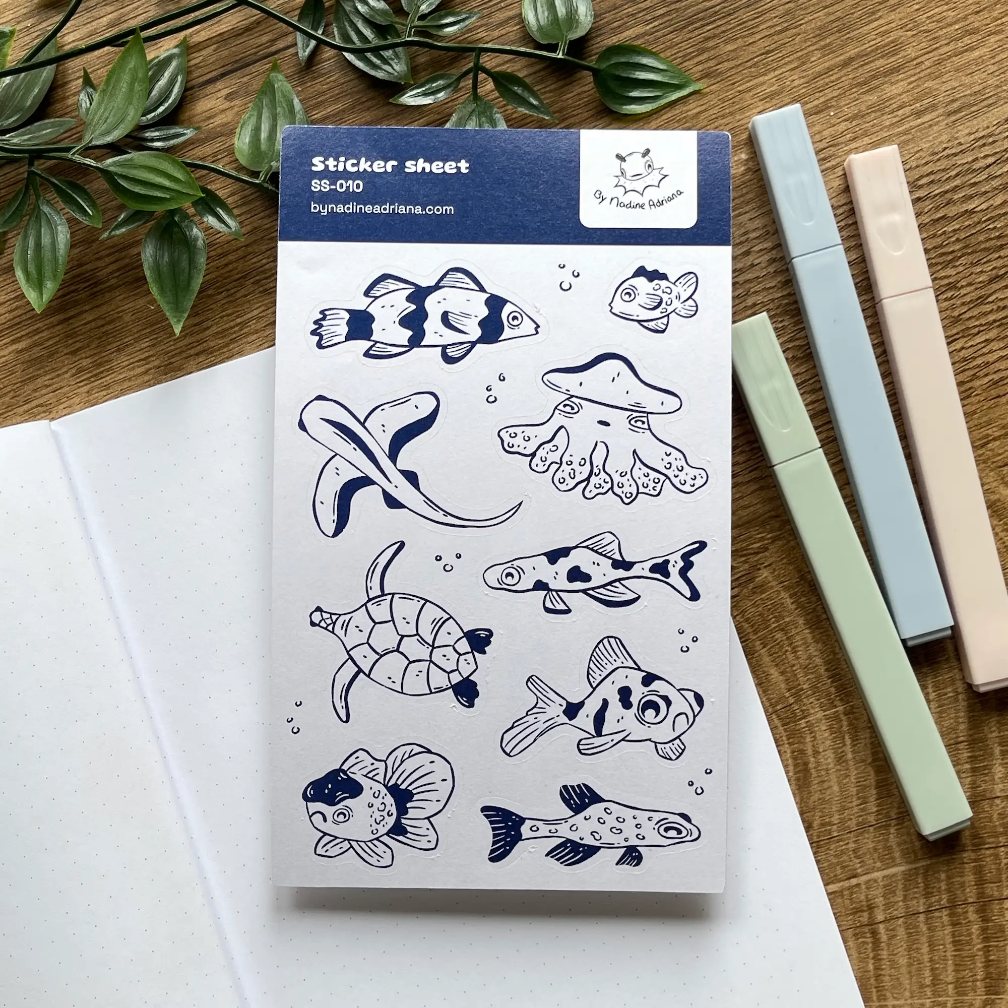 Fishes sticker sheet for planner & bullet journal - Kawaii - Image 2
